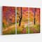 Designart - Bright Colorful Fall Trees in Forest - Large Landscape Canvas Art Print